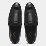 Load image into Gallery viewer, WAVEWALKER INFINITY Men Faux Leather Black Slip-On Loafers