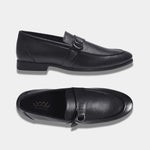 Load image into Gallery viewer, WAVEWALKER PUNCH Men Faux Leather Black Slip-On Loafers
