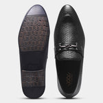 Load image into Gallery viewer, WAVEWALKER RELAX Men Faux Leather Black Slip-On Loafers
