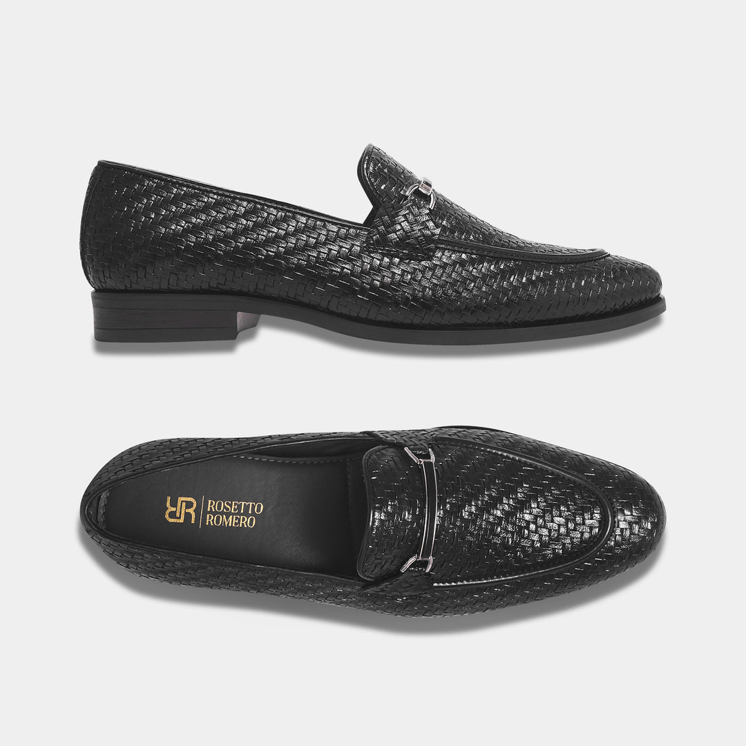 Rosetto Romero Blaze Handcrafted Woven Penny Loafers For Men