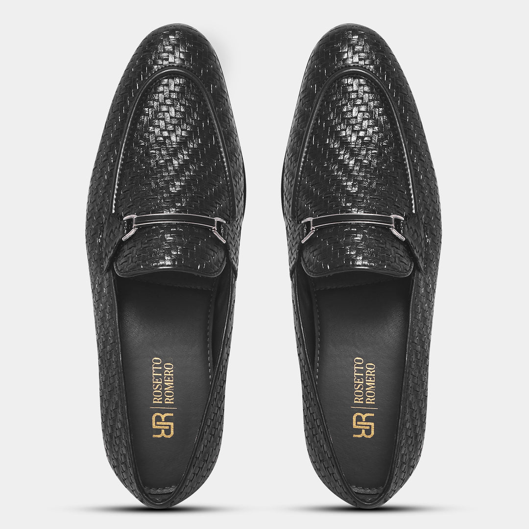 Rosetto Romero Blaze Handcrafted Woven Penny Loafers For Men