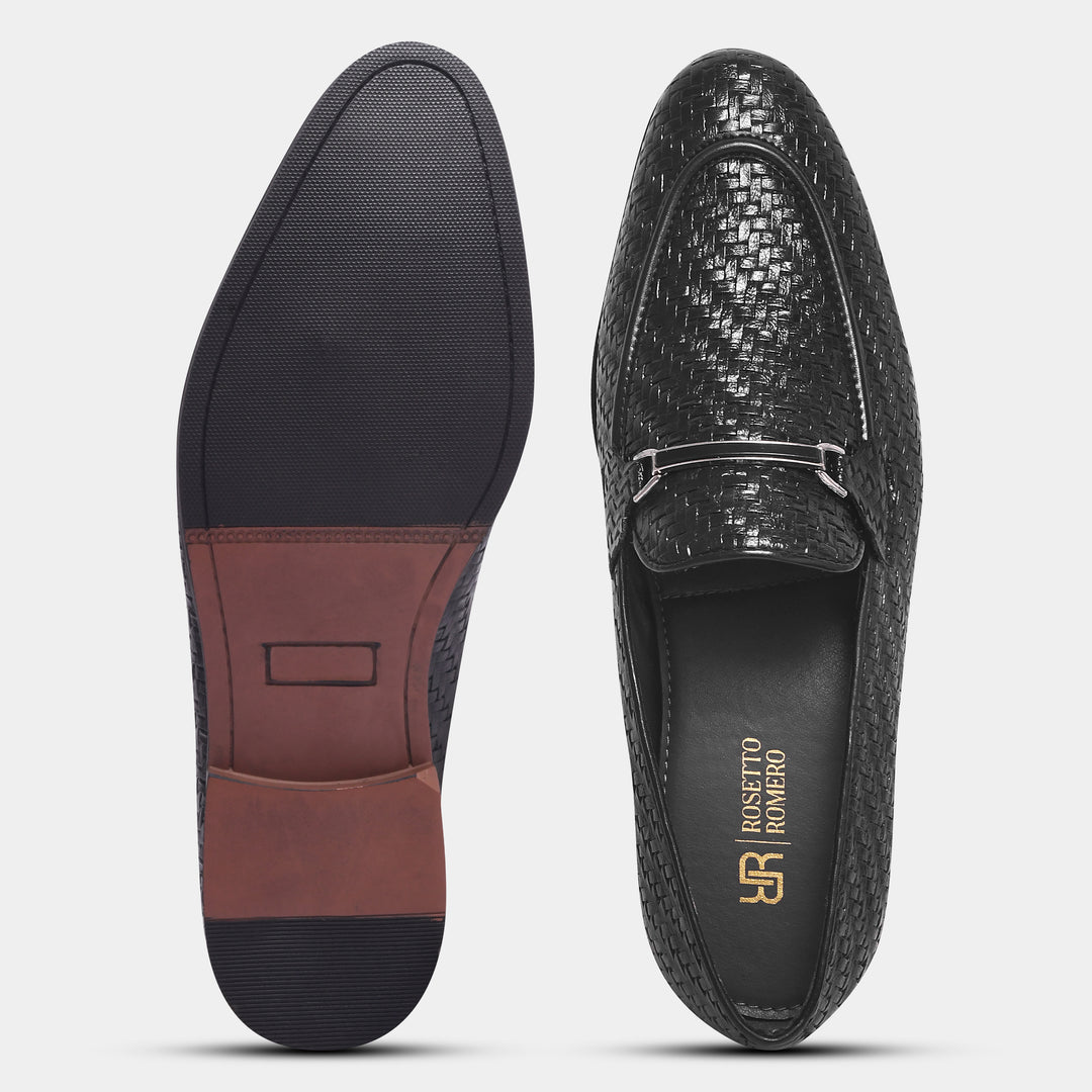 Rosetto Romero Blaze Handcrafted Woven Penny Loafers For Men