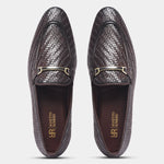 Load image into Gallery viewer, Rosetto Romero Blaze Handcrafted Woven Penny Loafers For Men