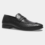Load image into Gallery viewer, WAVEWALKER FLOW Men Faux Leather Black Slip-On Loafers