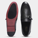 Load image into Gallery viewer, WAVEWALKER PUNCH Men Faux Leather Black Slip-On Loafers