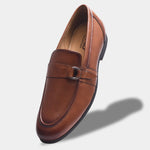 Load image into Gallery viewer, WAVEWALKER PUNCH Men Faux Leather Black Slip-On Loafers