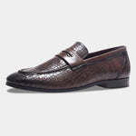 Load image into Gallery viewer, WAVEWALKER TWISTTER Men Faux Leather Black Slip-On Loafers