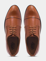 Load image into Gallery viewer, WAVEWALKER STYLE Men Faux Leather Black Oxford Lace-Ups Shoes
