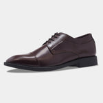 Load image into Gallery viewer, WAVEWALKER STYLE Men Faux Leather Black Oxford Lace-Ups Shoes