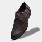 Load image into Gallery viewer, WAVEWALKER CREW Men Faux Leather Black Formal Lace-Ups Shoes