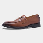 Load image into Gallery viewer, WAVEWALKER CROSS Men Faux Leather Black Slip-On Loafers