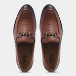 Load image into Gallery viewer, WAVEWALKER CROSS Men Faux Leather Black Slip-On Loafers