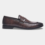 Load image into Gallery viewer, WAVEWALKER FLOW Men Faux Leather Black Slip-On Loafers