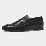 Load image into Gallery viewer, WAVEWALKER TWISTTER Men Faux Leather Black Slip-On Loafers