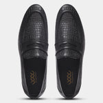 Load image into Gallery viewer, WAVEWALKER TWISTTER Men Faux Leather Black Slip-On Loafers