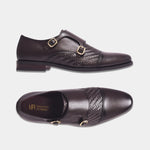 Load image into Gallery viewer, Rosetto Romero Steel Polished & Bold Double Monk Strap For Men