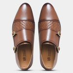 Load image into Gallery viewer, Rosetto Romero Steel Polished & Bold Double Monk Strap For Men