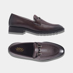 Load image into Gallery viewer, WAVEWALKER CROSS Men Faux Leather Black Slip-On Loafers