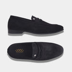 Load image into Gallery viewer, WAVEWALKER CHARGE Men Black Classic Suede Loafers