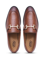 Load image into Gallery viewer, WAVEWALKER WOOD Men Black Faux Leather Slip-On Loafers