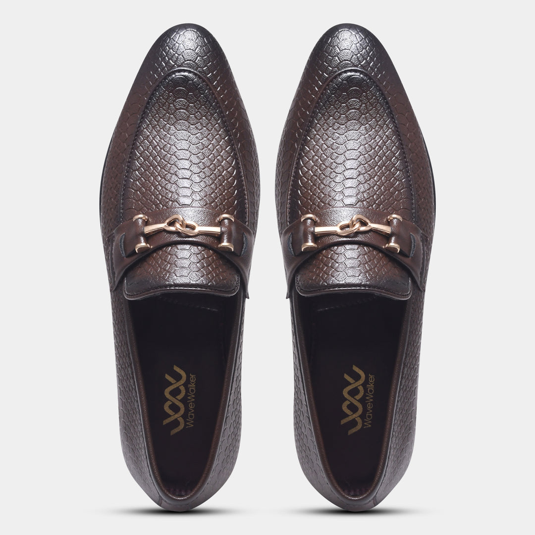 WAVEWALKER RELAX Men Faux Leather Black Slip-On Loafers