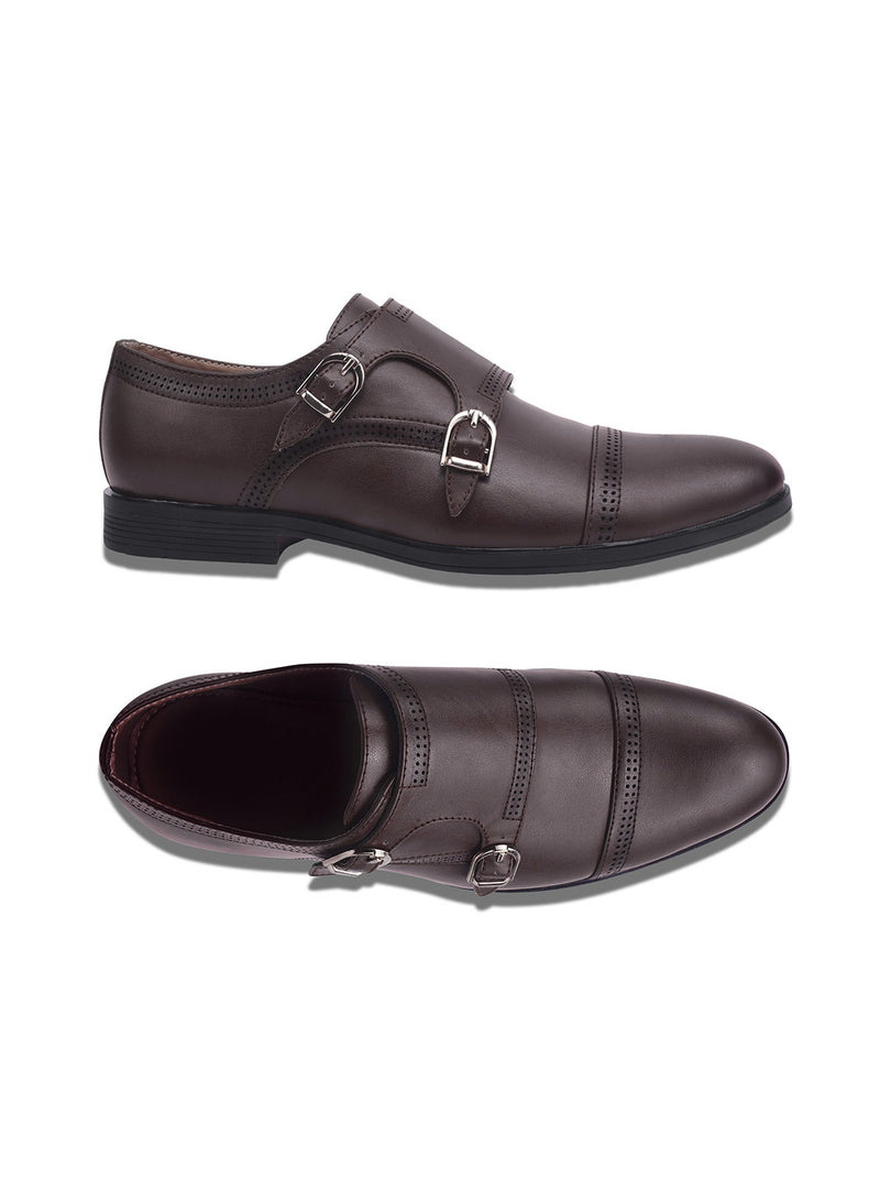 WAVEWALKER JAMES Men Premium Double Monk Strap Formal Shoes
