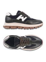 Load image into Gallery viewer, WAVEWALKER KILLER-1 Men Faux Leather Blue Casual Lace-Ups Shoes