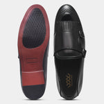Load image into Gallery viewer, WAVEWALKER INFINITY Men Faux Leather Black Slip-On Loafers