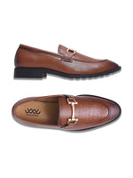 Load image into Gallery viewer, WAVEWALKER WOOD Men Black Faux Leather Slip-On Loafers