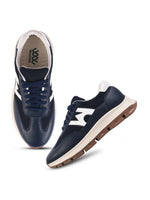 Load image into Gallery viewer, WAVEWALKER KILLER-1 Men Faux Leather Blue Casual Lace-Ups Shoes