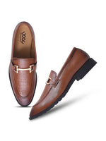 Load image into Gallery viewer, WAVEWALKER WOOD Men Black Faux Leather Slip-On Loafers