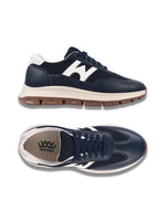 Load image into Gallery viewer, WAVEWALKER KILLER-1 Men Faux Leather Blue Casual Lace-Ups Shoes
