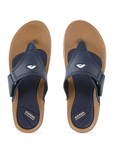 ADDA 2D STAR-1 Solid Thong Slipper For Women