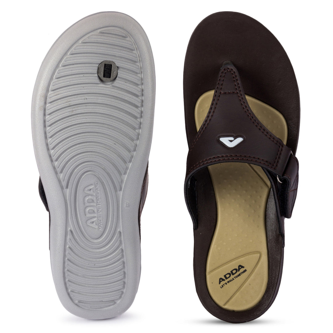 ADDA 2D STAR-1 Solid Thong Slipper For Women