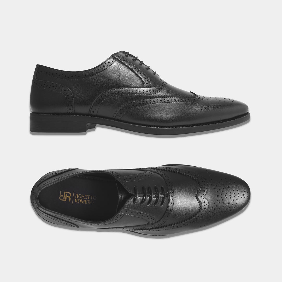 ROSETTO ROMERO Alpha Refined Craftsmanship Lace-Up Brogue Shoes For Men