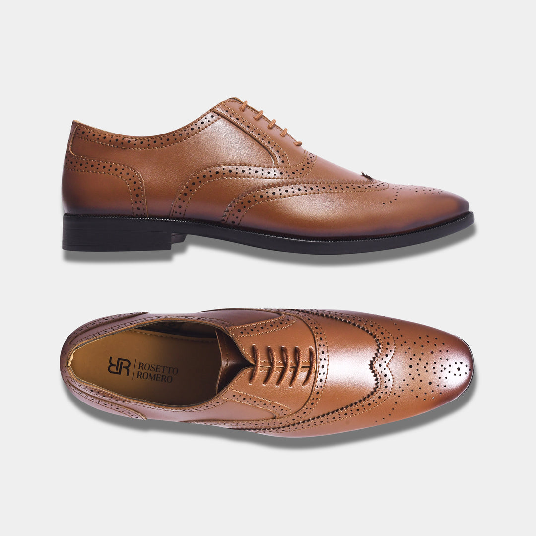 ROSETTO ROMERO Alpha Refined Craftsmanship Lace-Up Brogue Shoes For Men