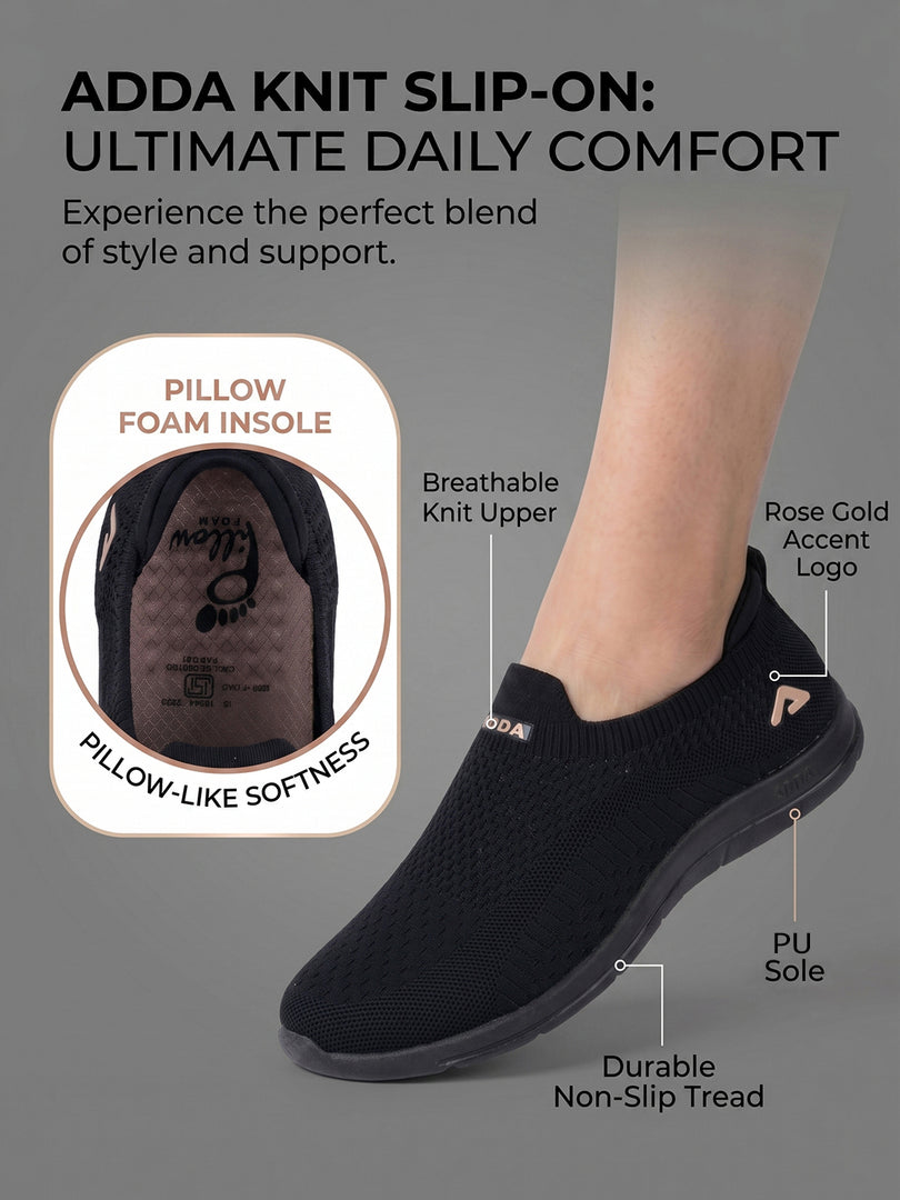 ADDA SOFTWALK-1 Women Comfortable & Breathable Knit Walking Sneakers