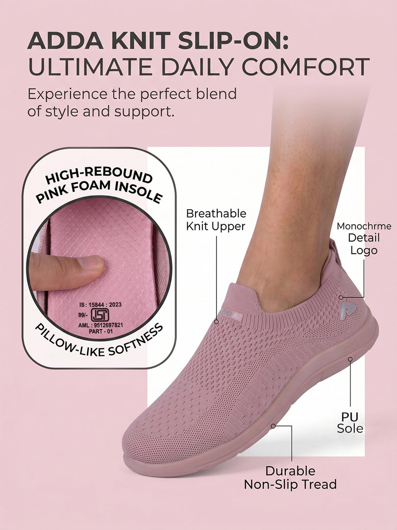 ADDA SOFTWALK-1 Women Comfortable & Breathable Knit Walking Sneakers