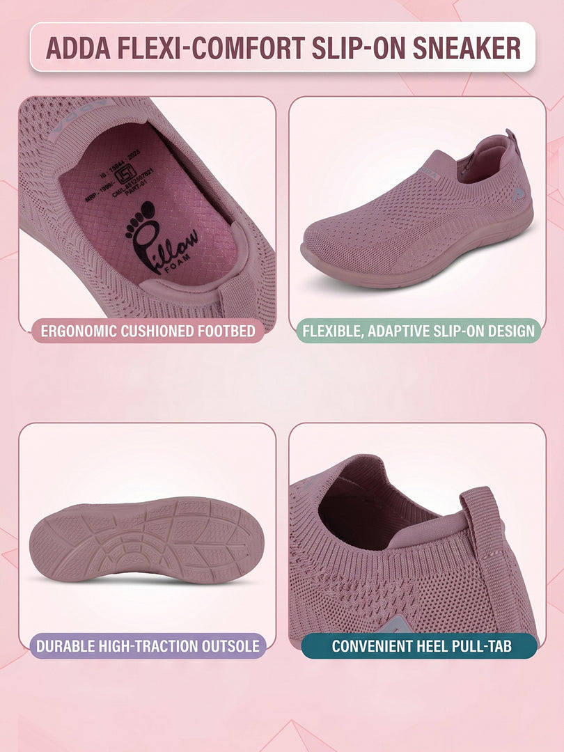 ADDA SOFTWALK-1 Women Comfortable & Breathable Knit Walking Sneakers