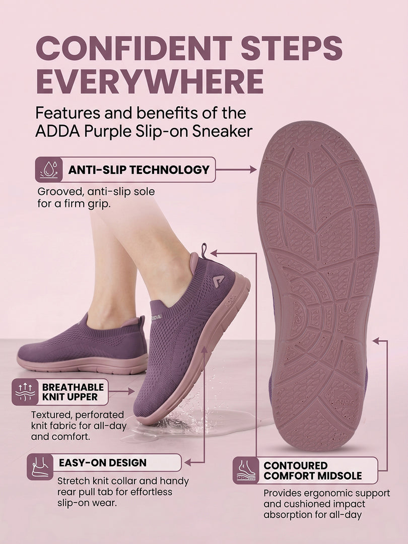ADDA SOFTWALK-1 Women Comfortable & Breathable Knit Walking Sneakers