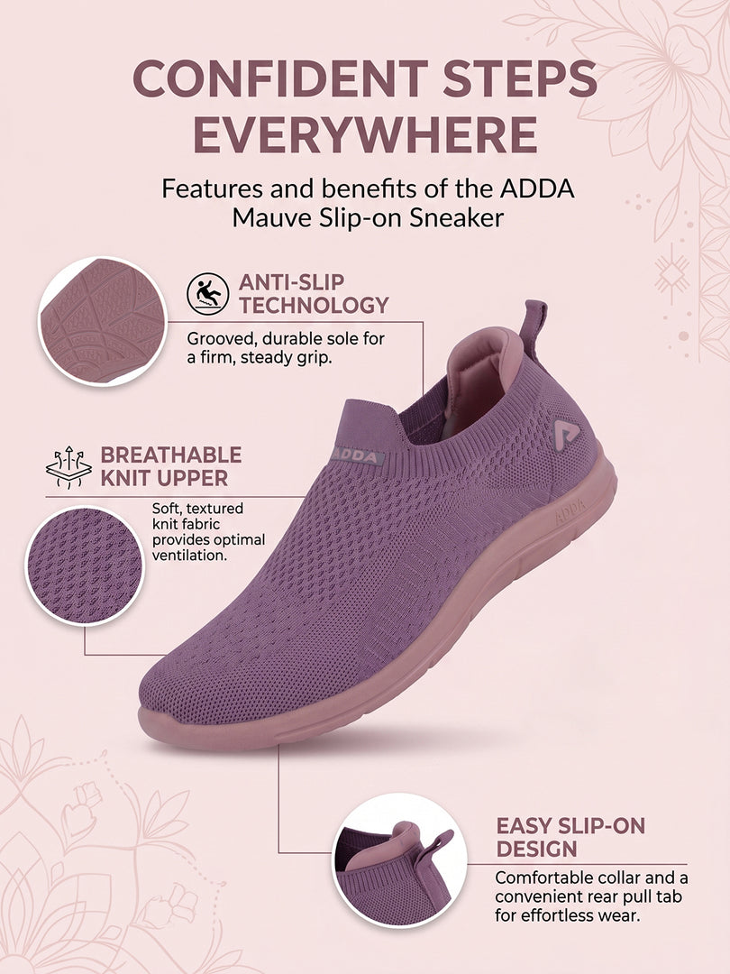 ADDA SOFTWALK-1 Women Comfortable & Breathable Knit Walking Sneakers
