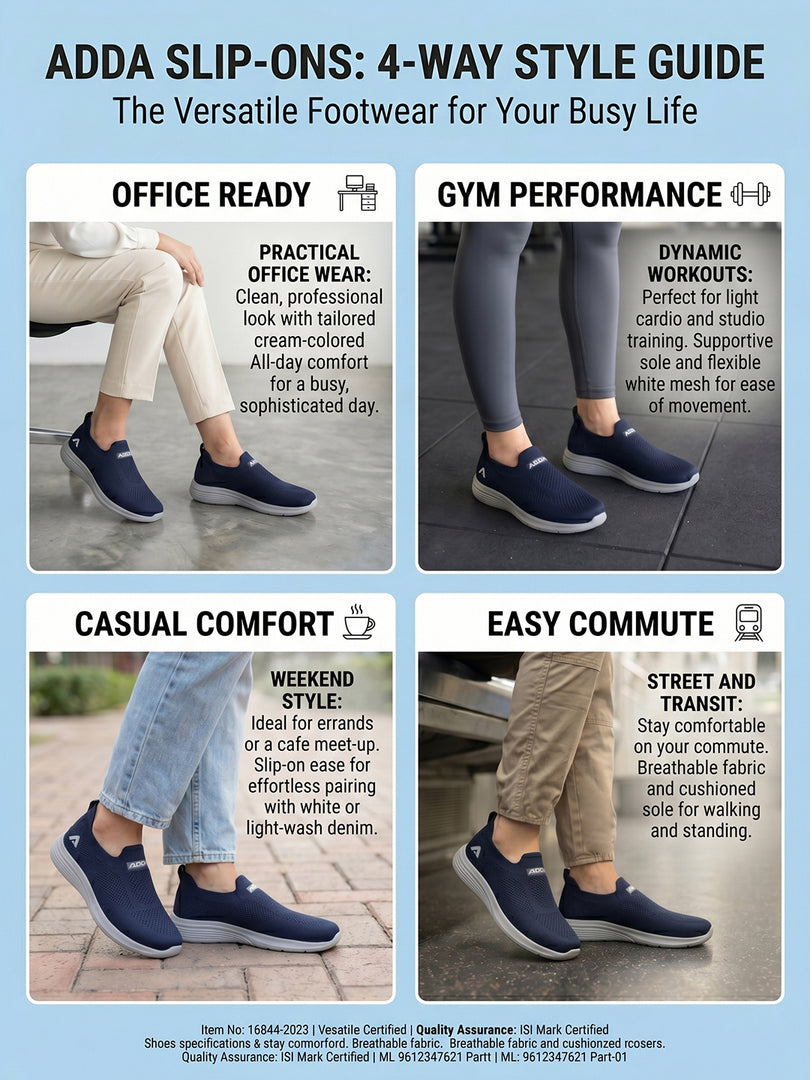 ADDA SOFTWALK-1 Women Comfortable & Breathable Knit Walking Sneakers