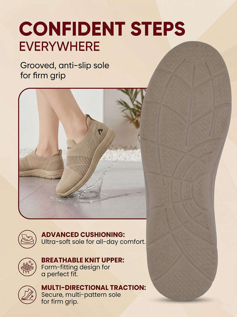 ADDA SOFTWALK-2 Women Comfortable & Breathable Knit Walking Sneakers