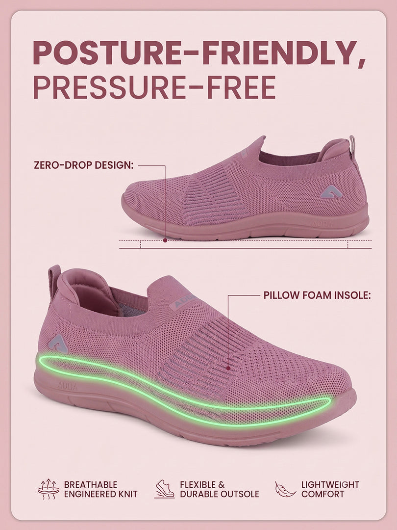 ADDA SOFTWALK-2 Women Comfortable & Breathable Knit Walking Sneakers