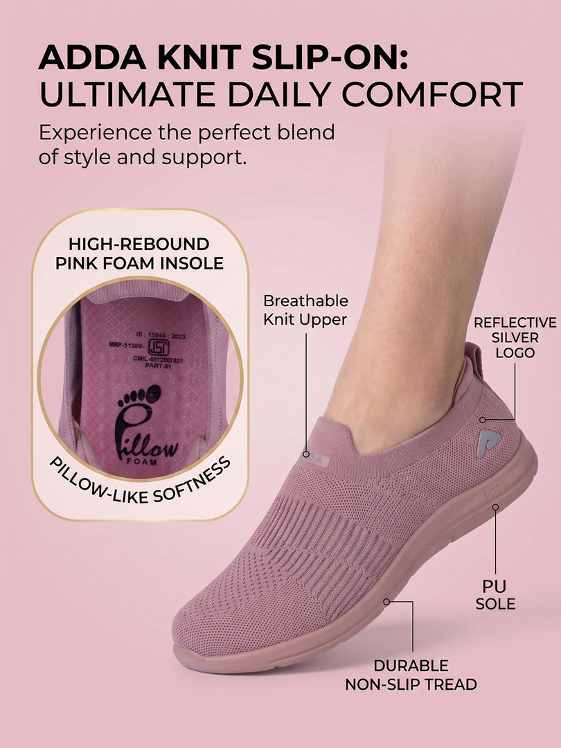 ADDA SOFTWALK-2 Women Comfortable & Breathable Knit Walking Sneakers