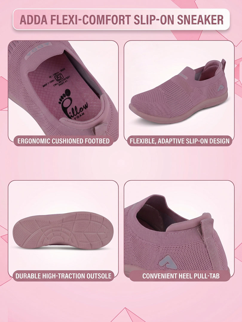 ADDA SOFTWALK-2 Women Comfortable & Breathable Knit Walking Sneakers