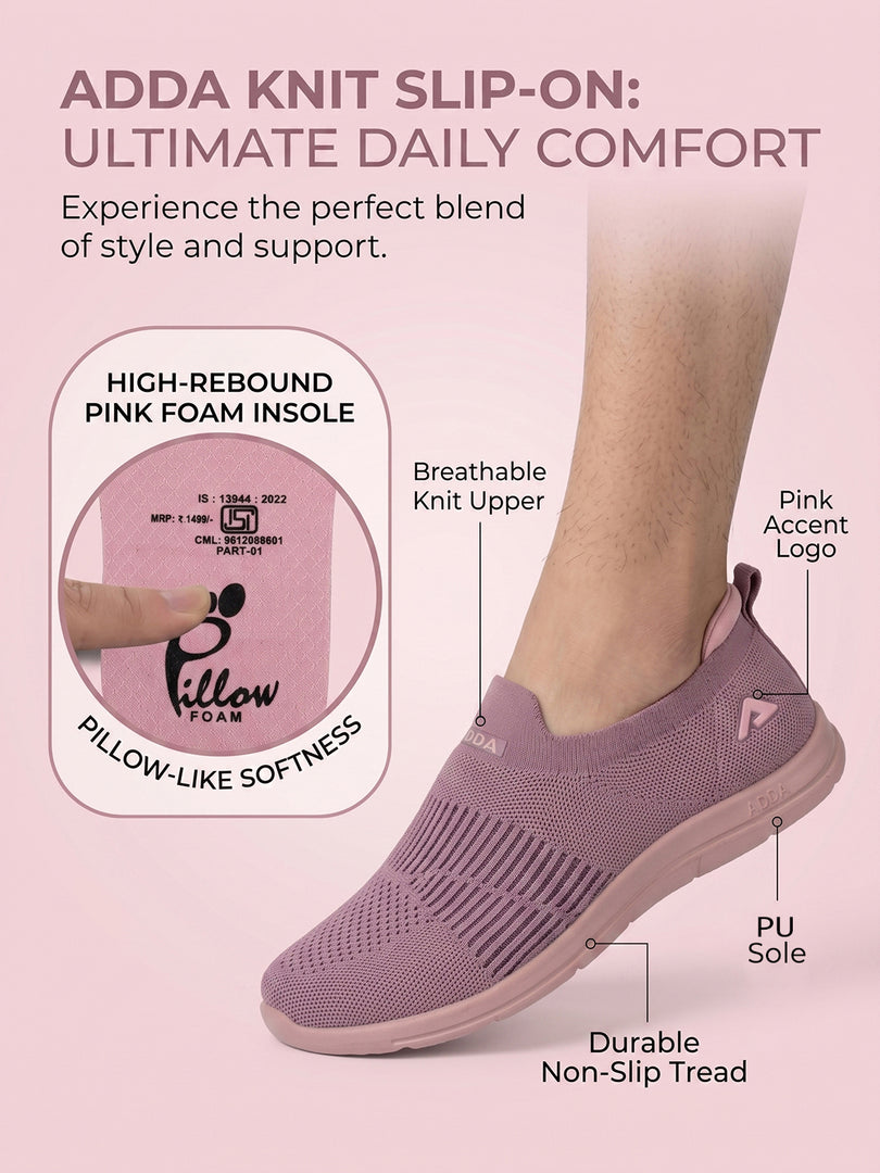 ADDA SOFTWALK-2 Women Comfortable & Breathable Knit Walking Sneakers