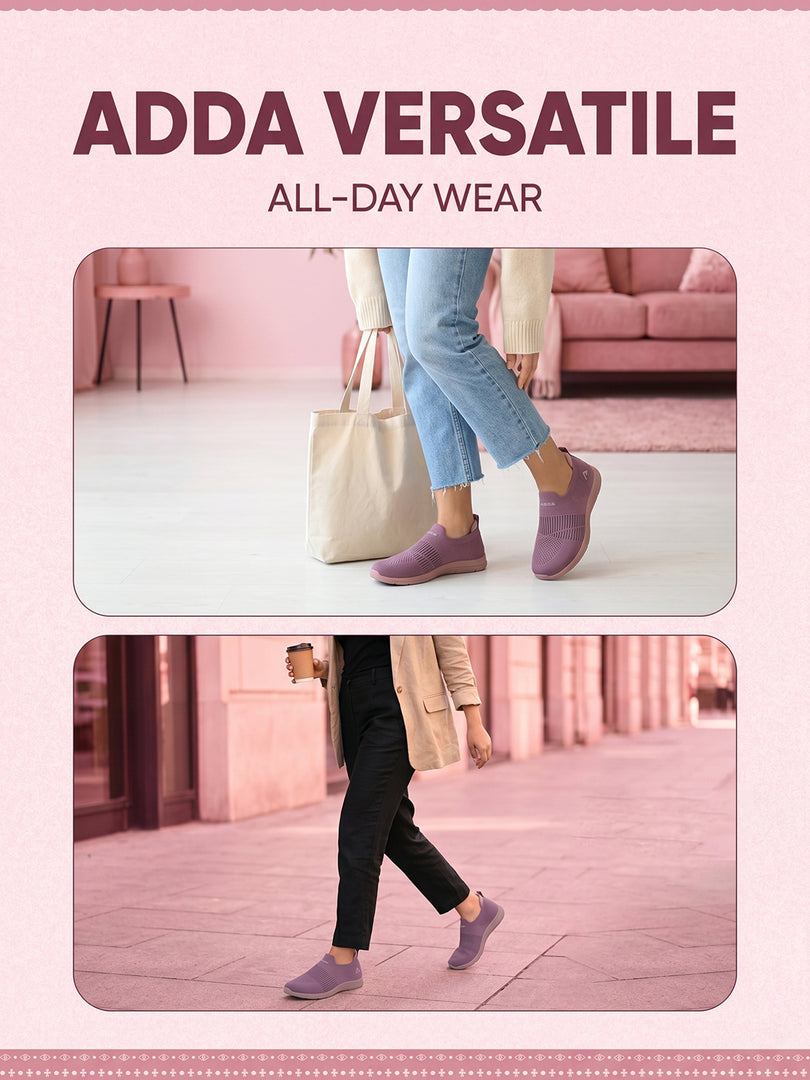 ADDA SOFTWALK-2 Women Comfortable & Breathable Knit Walking Sneakers