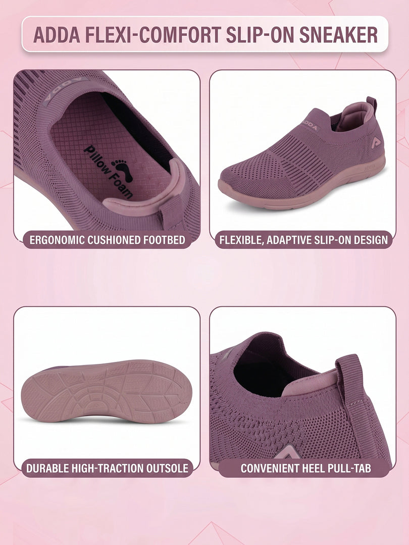 ADDA SOFTWALK-2 Women Comfortable & Breathable Knit Walking Sneakers