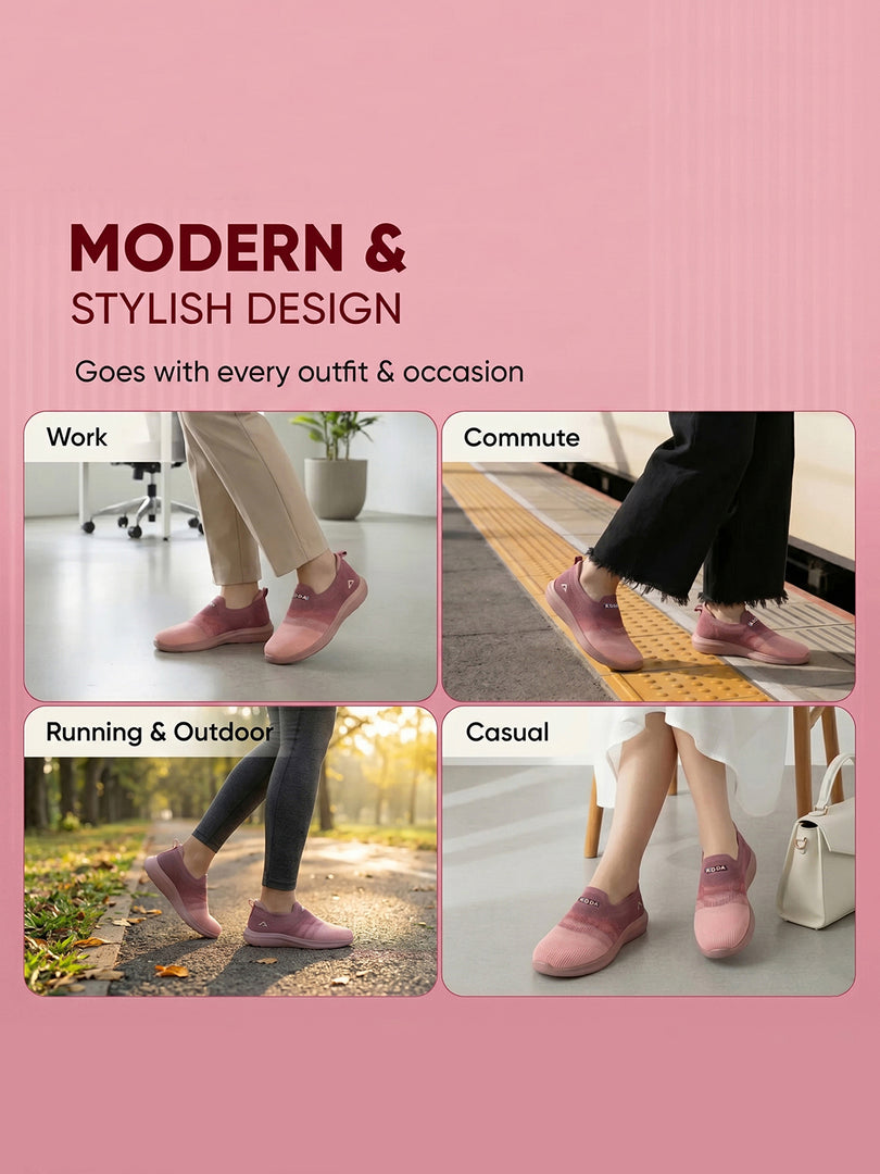 ADDA STAR-1 Women Comfortable & Breathable Knit Walking Sneakers